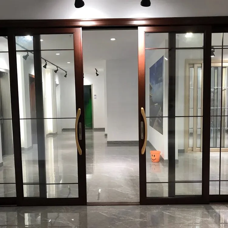 Elevator Sliding Door Double Glass Door Balcony Aluminum Alloy Sliding Door