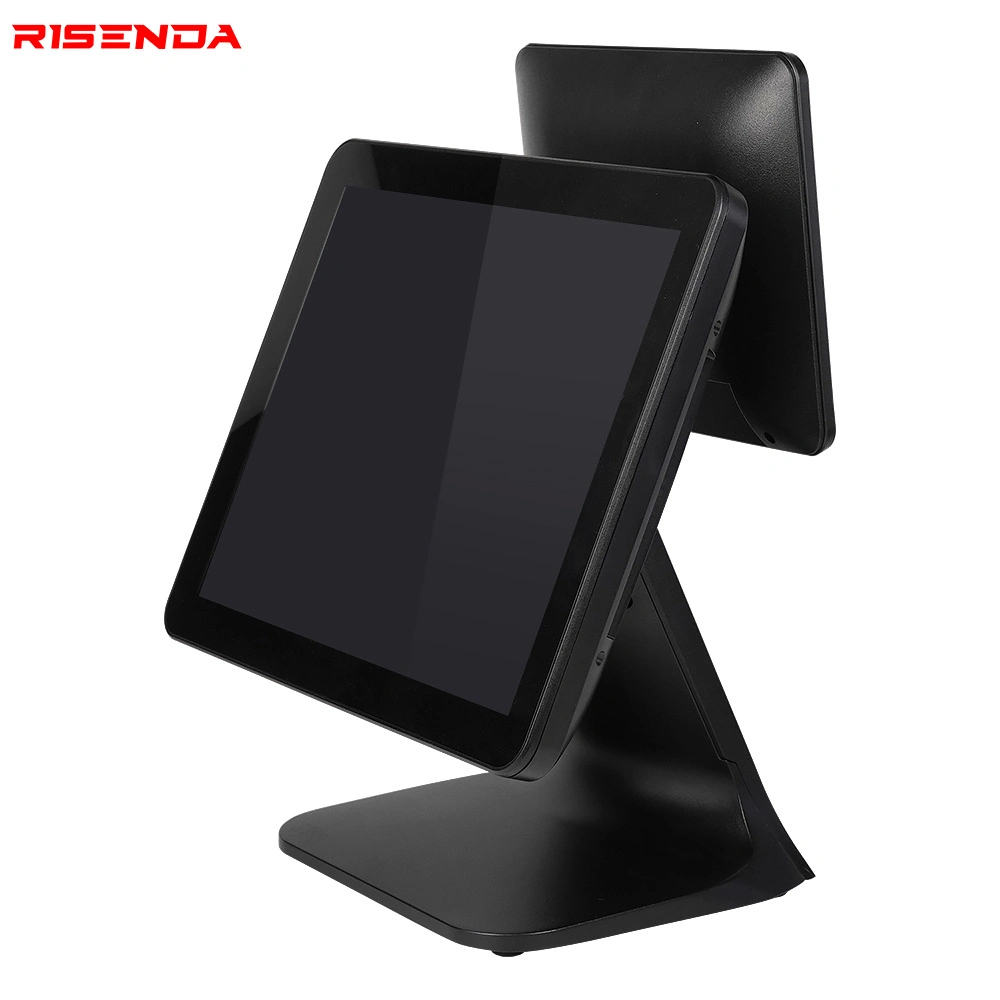 Risenda POS 15" POS Terminal All in One Cash Register with Assemble Customer Display