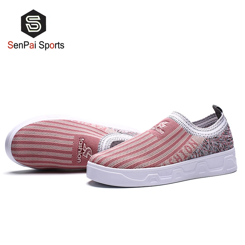 Tissu Flyknit Lady Summer Shoes Slip on pour Femme