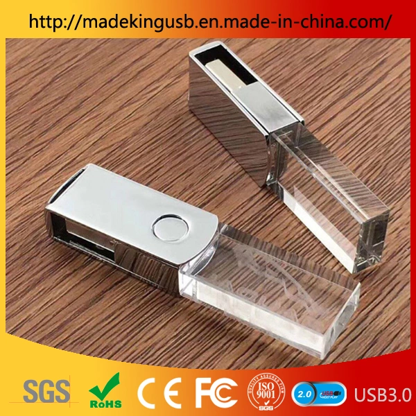 Unidad flash USB de alta calidad Crystal disco flash USB Pen Drive USB3.0/Pen drive USB 2.0