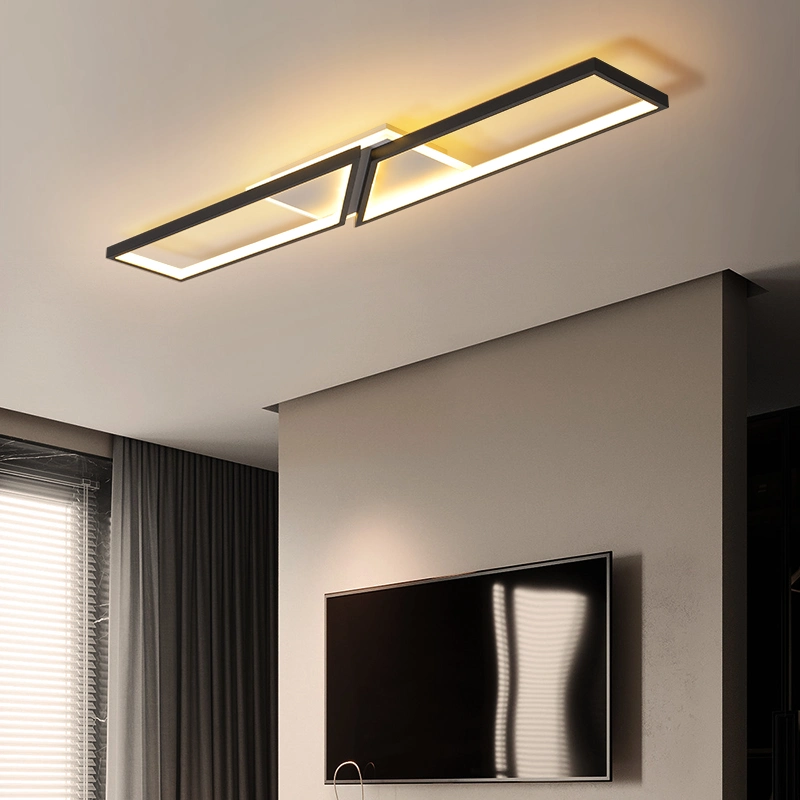 LED Office Ceiling Lamp Rectangular Modern Minimalist Meeting Living Room Strip Spot Lights (WH-MA-222)