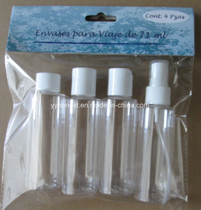 Promotional Gift Cosmetic Use 4PCS Travel Airport Bottle Set