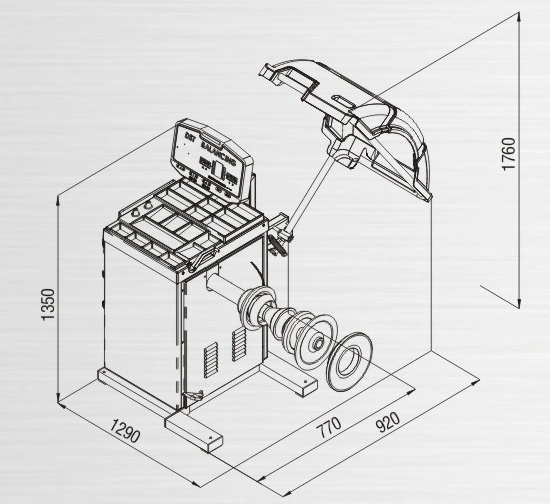 Heavy Truck Repair Equipment Automotive Wheel Balancer