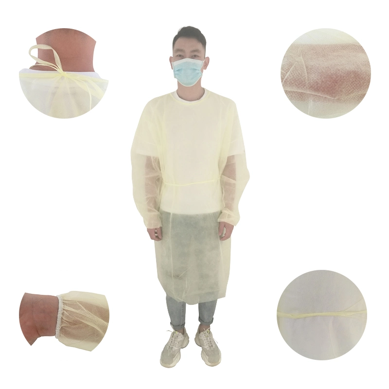 Medical Disposable Surgical Clothing Tie on Behind Style Non-Woven PP