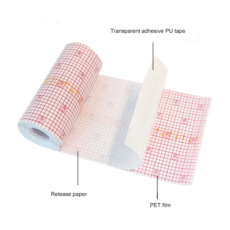 Bluenjoy Good Quality Wound Care Transparent Waterproof Adhesive PU Film Dressing Roll