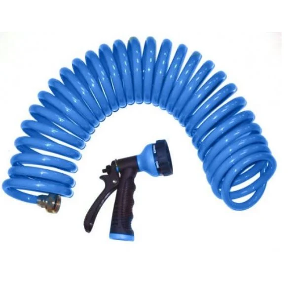 8mm PU Dust Cleaning Recoil Hose 5m Air Duster Blow Gun with 120mm Steel Nozzle Kit