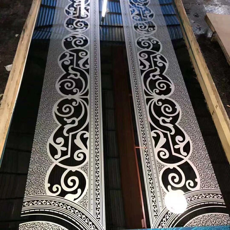 8k Mirror Etching Stainless Steel Decorative Panels for Elevator Door