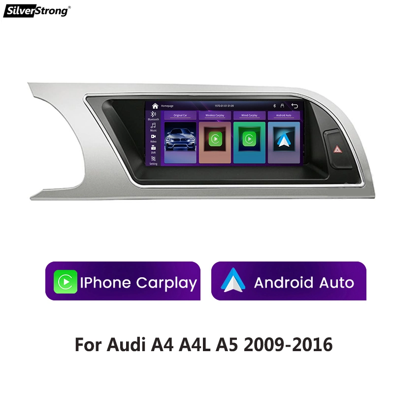 Para Audi A4 A4L R5 2009-2016 con conexión inalámbrica Carplay Apple Android Auto Sistema Multimedia de la unidad de cabeza de la cámara trasera Ios Bt