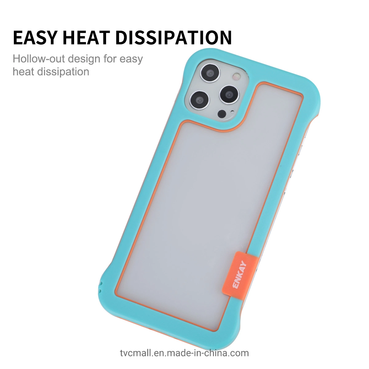 Slim Case Teléfono + 9h de cristal templado Protector de Pantalla para iPhone 12 PRO 6.1 pulgadas/12 6.1 pulgadas, teléfono de la disipación de calor sin cerco caída de la shell de protección de la resistencia Co