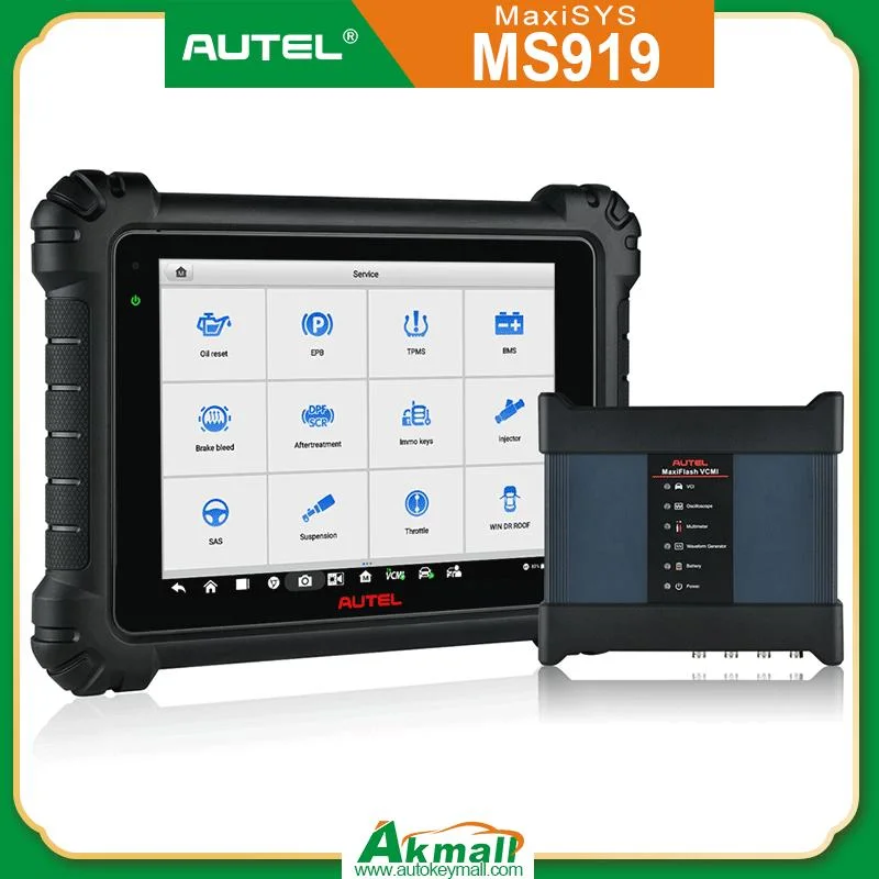 Autel Maxisys Ms919 OE-All Diagnóstico del sistema avanzado 5 en 1 Vcmi &amp; 31+ actualización de servicio Ms909 escáner de diagnóstico inteligente para vehículos