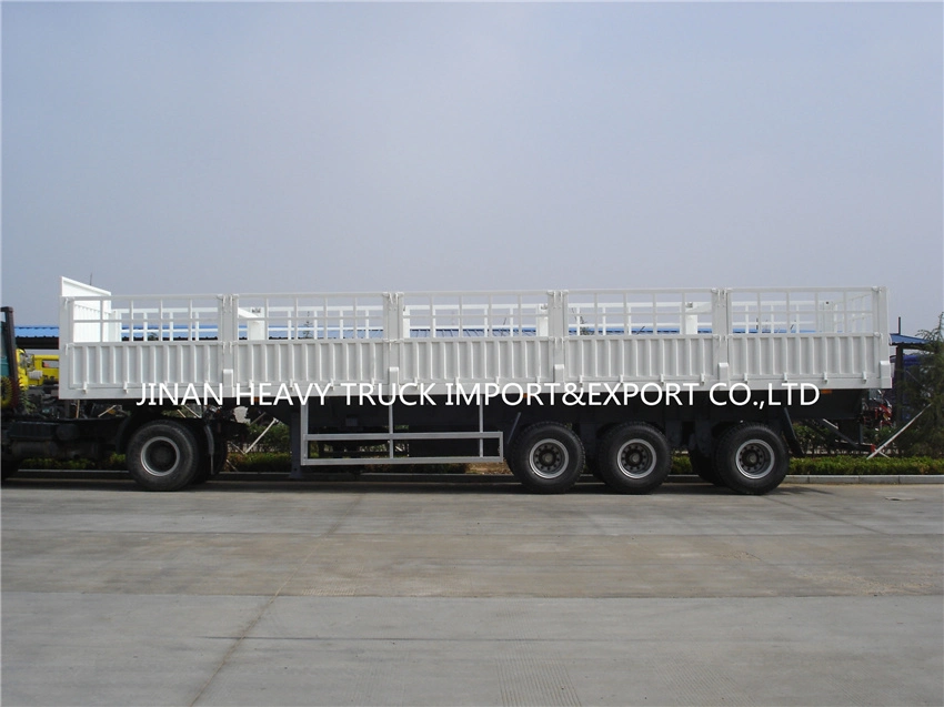 High quality/High cost performance  Fence Semi Trailer Livestock Carrier Truck with 3 Axles Fence Cargo Trailer