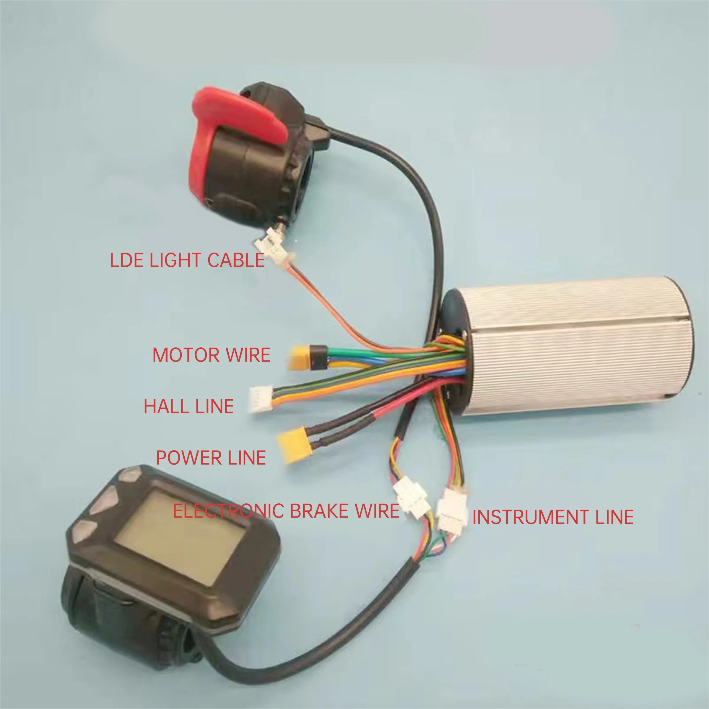 24V 36V 48V 250W 350W Contrôleur de moteur double à batterie au lithium sans balais DC avec panneau d'affichage à cristaux liquides pour scooter électrique.