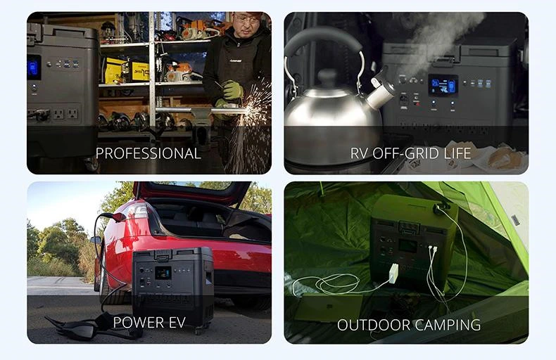 Outdoor Power Station 2000W Super Fast Charging Technology Replaceable Battery Pack