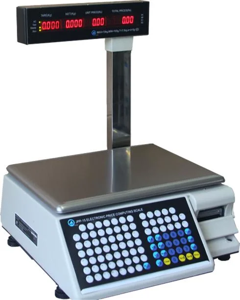 Label Printing Barcode Scale Contact to Computer Heavy Durty Body Dual LED Display for Supermarket