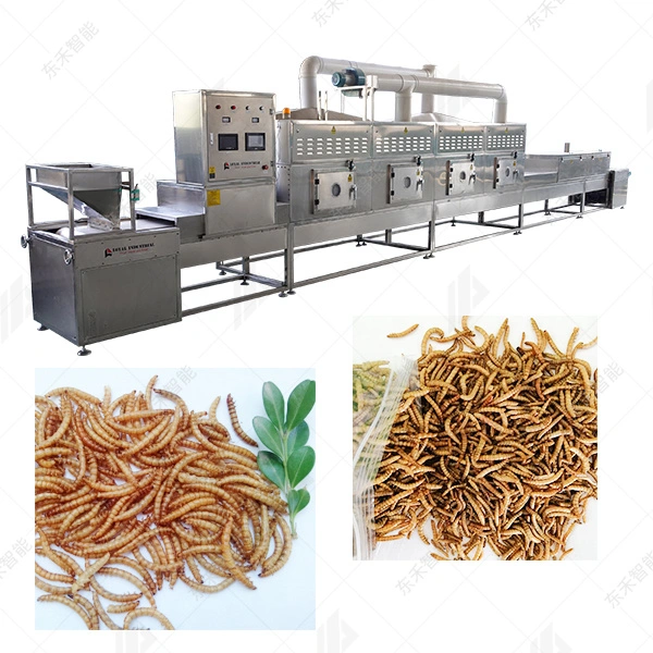 Energy Saving for Industrial Use with Large Output Mealworm Insect Microwave Drying Sterilization Baking Equipment