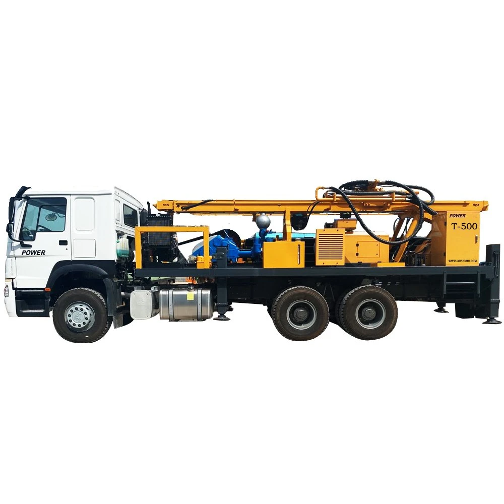 Durable High Strength 600 Meters Depth Water Well Truck Mount Borehole Drilling Rig