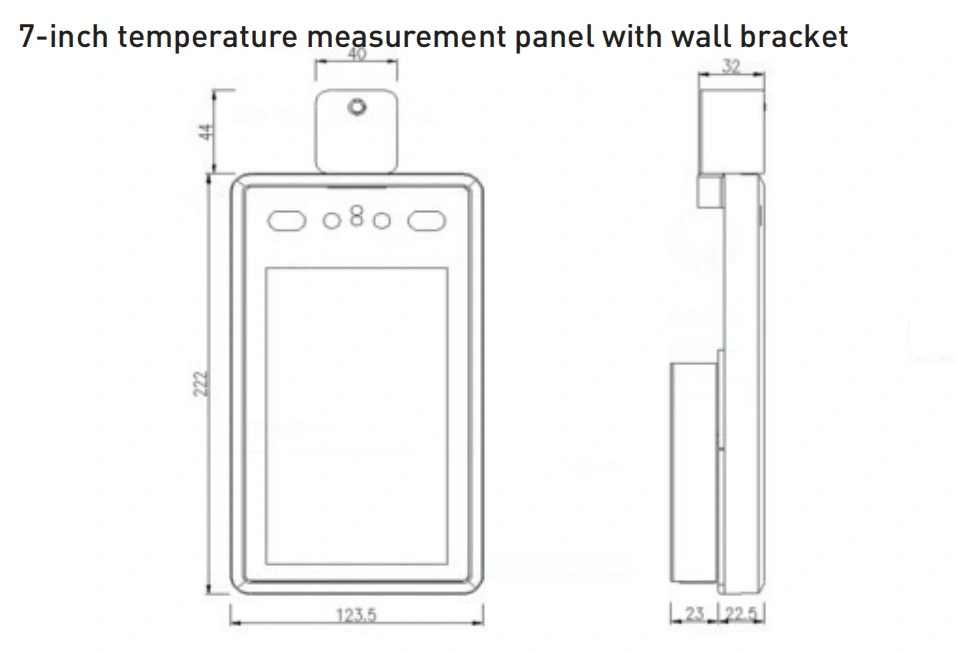 Body Temperature Camera Face Recognition Time Attendance System Temperature Measurement