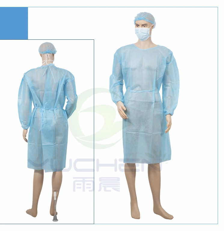 Medical PP+PE Disposable Nonwoven Isolation Gown/Uniform Customized Size Supply for Hospital