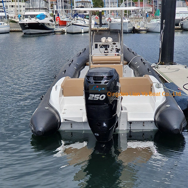 Liya 6,6m 200hp Outoard Fibreglass Pesca Sport Barco Rib de lujo Barco