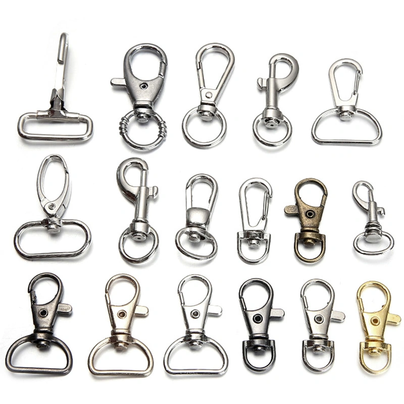 Wholesale/Supplier Handbag Hardware Accessories Bag Strap Rainbow Rose Gold Buckle Swivel Lobster Clasp Metal Snap Hook