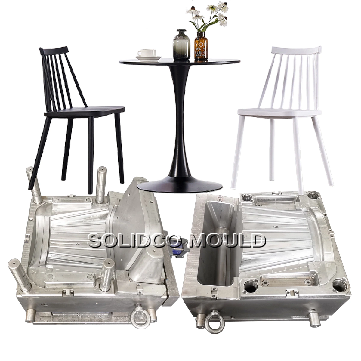 Popular Chair Design with Arm Changeable High Back Mould