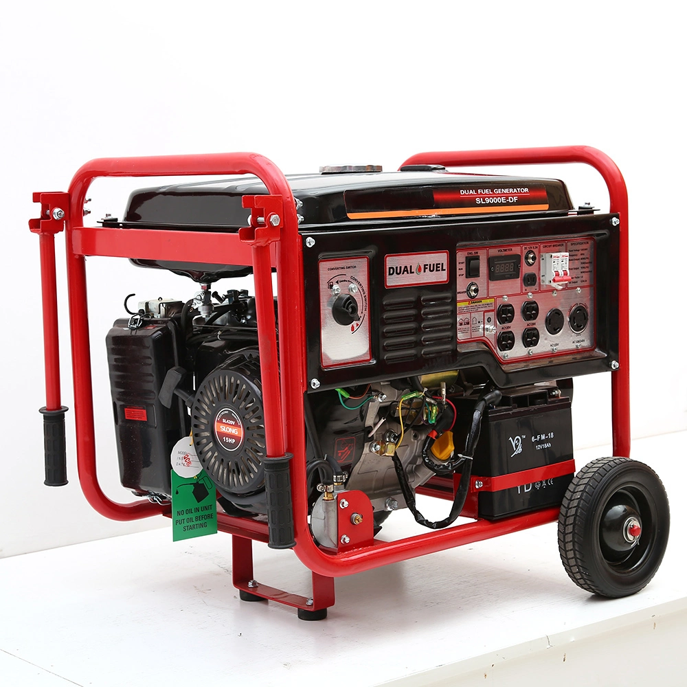 5/6/7/8/10KW Natural gas gasoline two fuel generator