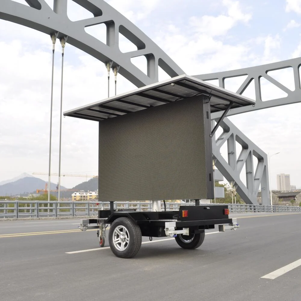 P5 Outdoor Solar Panel Powered Mobile LED Trailer Display Schild