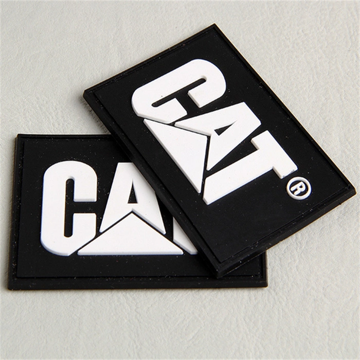 OEM Cheap Garment Soft Rubber Raised Logo Rubber PVC Label Patches