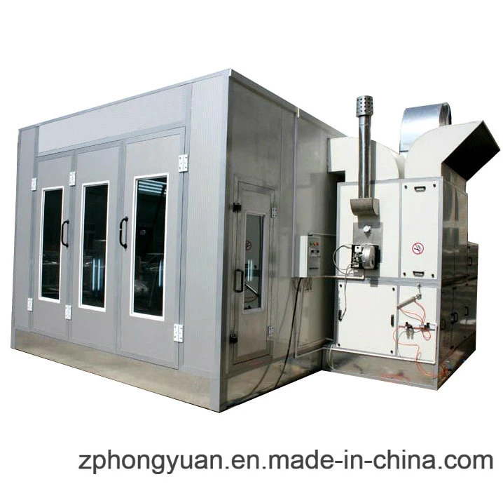 Hongyuan China Direct Factory Manufacturer CE Auto Car Paint Oven for Sale with Italian Diesel Burner and Infra Red Heat Tubes Gas Burner