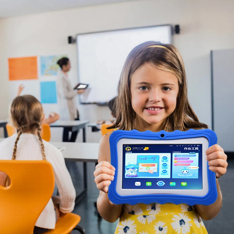 7-дюймовый планшетный ПК для детей школьного возраста с четырехъядерным процессором очень высокая производительность С Китаем изготовить OEM Новый Android для студентов Детский планшет ПК с силиконовой футляром