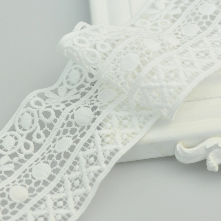 White Polyester Lace Trimming Garment Accessories