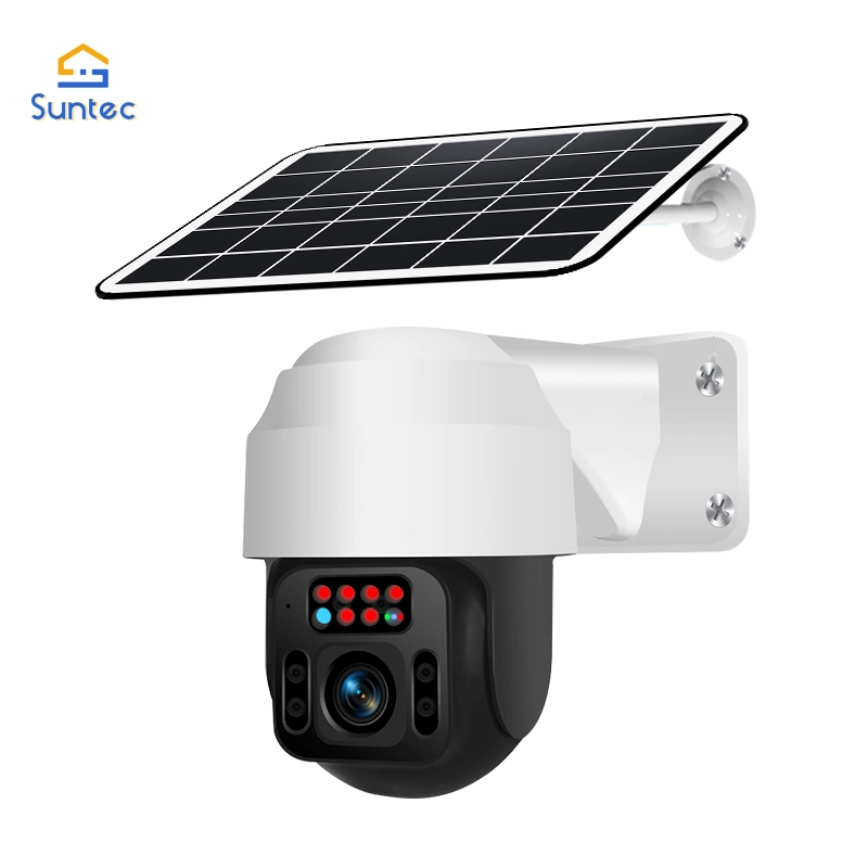 Outdoor Surveillance IP Camera with Solar Panel Build in Solar CCTV Security Camera PTZ IP66 Waterproof