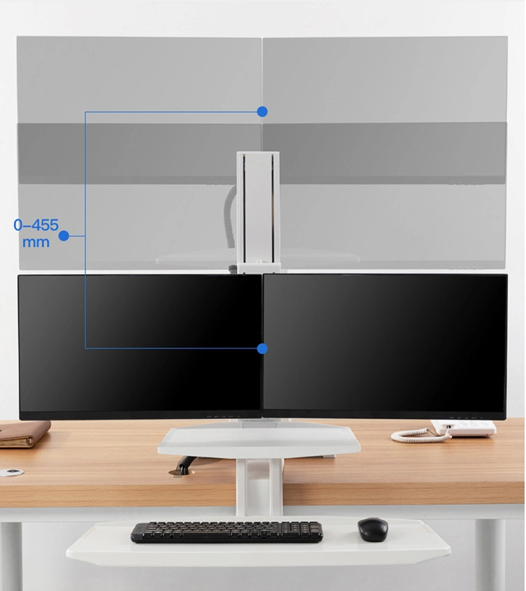 Sit-Stand Workstation Dual Monitor Mount for 22-27 Inch