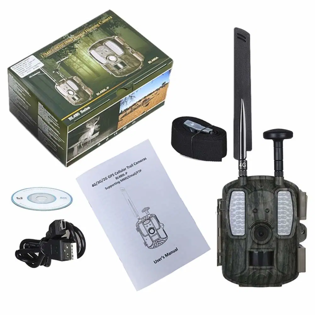 Professional 1080P Wireless SMS MMS GPRS GSM 4G Hunting Camera Wildlife 4G Trail Camera with Box and Power Supply Factory Manufacture