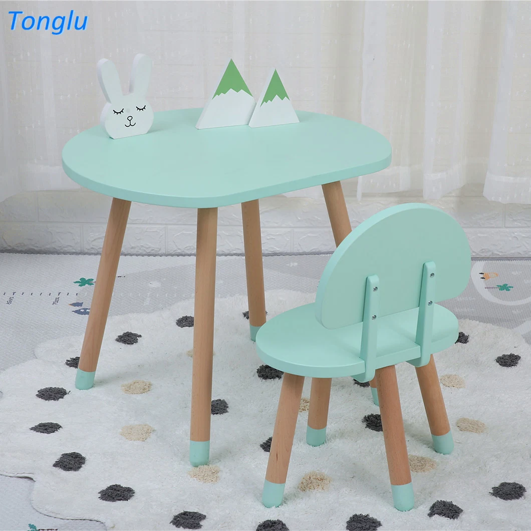 Wooden Table and Chair for Kids Children Homework Writing Table Set