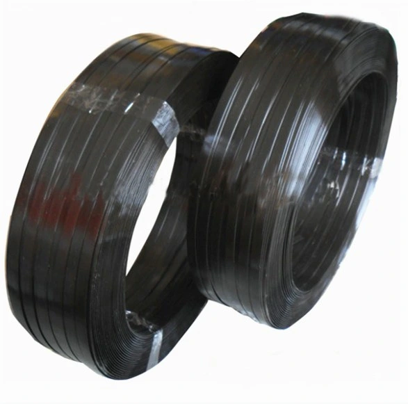 Black Painted Waxed Surface Iron Metal Strip Packing Steel Strap