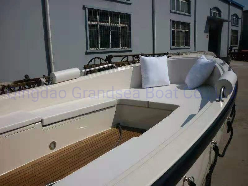 Chinese 7.8m Fibreglass Motor Water Taxi Fishing Boat for Sale