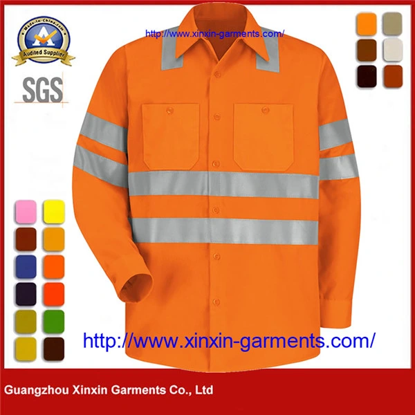 Reflective Work Clothes Security Protection Anti-Pilling Safety Supervisor Construction Uniforms (W368)