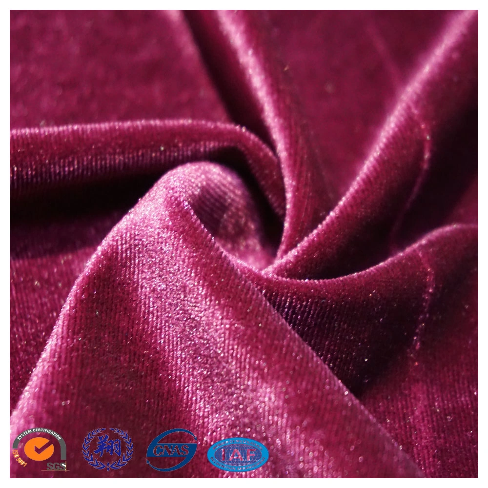 High quality/High cost performance 95% Polyester and 5%Spandex South Korea Velvet for Garment