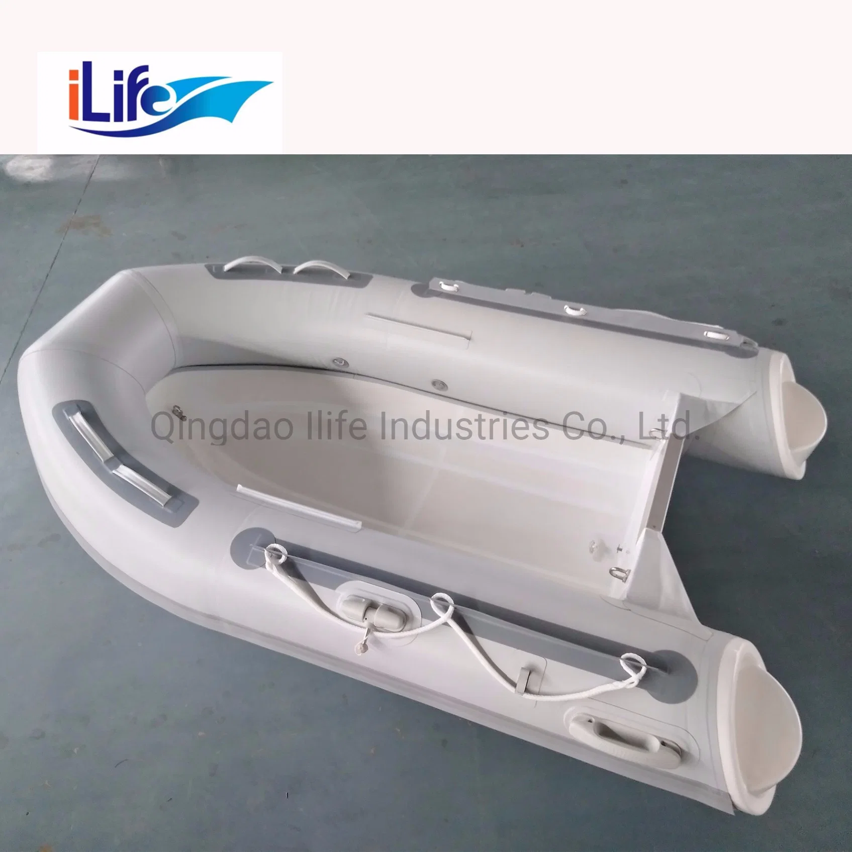 Ilife Factory Wholesale/Supplier Dinghy PVC/Hypalon Rigid Hull Firberglass Inflatable Rubber Fishing Sport FRP Boat for 2persons