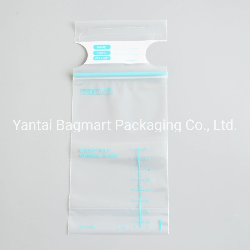 OEM PE Zipper Breast Milk Fresh Storage Bag, Leakage Proof, Antibacterial Bag