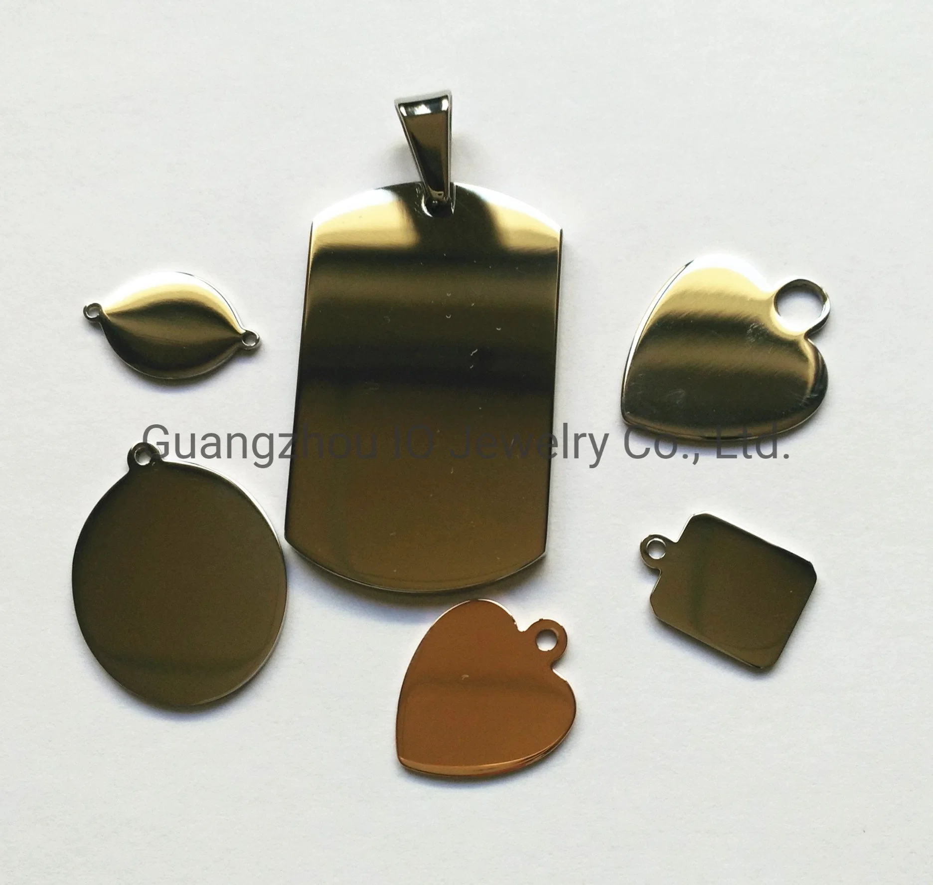 Customer Own Logo Dog Tag Pendant Stainless Steel Logo Jewelry