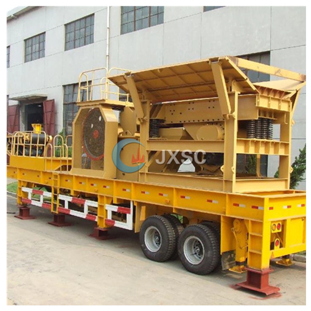 Granite Movable Portable Primary Stone Jaw Crusher Crushing Line for Sale