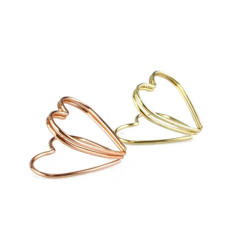 Creative Custom Rose Gold Paper Clip for Stationery Supply