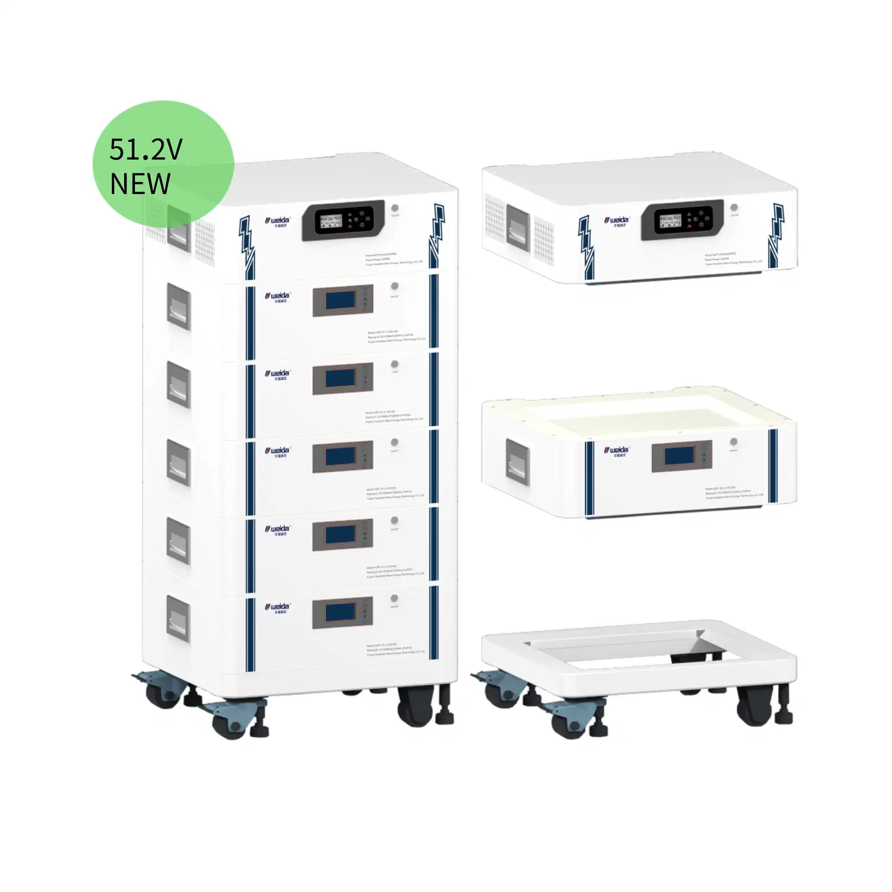 Stacked Single-Phase Hybrid 48V Solar Lithium-Ion Battery for Household Energy Storage System