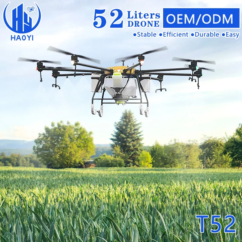 High Quality 52L 8 Axis Payload Fumigation Uav Sprayer Agricultural Spraying Aircraft Agriculture Sprayer Drone for 23ha/Hours Agriculture Crop Spraying