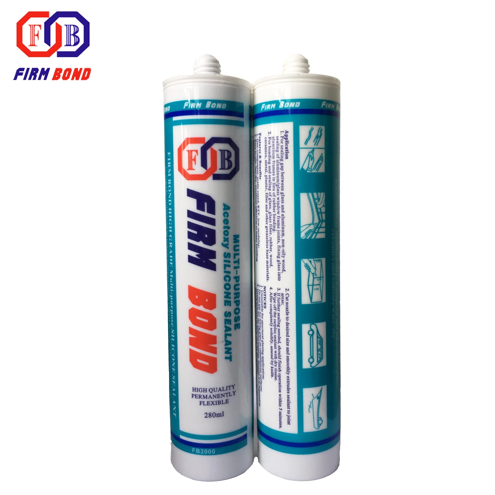 Acetic High Grade Silicone Sealant Glass Glue for Window