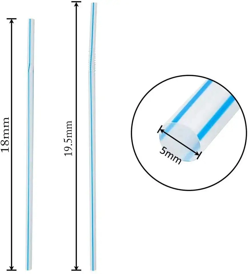 Free Sample Flexible Colorful Disposable Plastic Straws for Home Parties