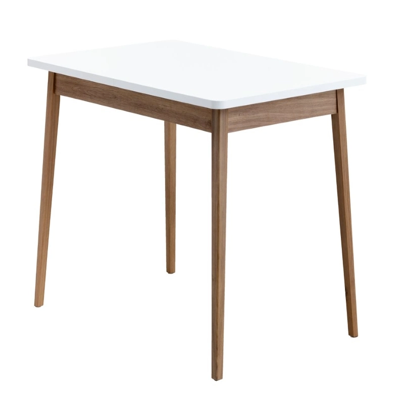 Blanc rectangulaire lisse de haute qualité simple moderne mobilier de table en bois pour Salle à manger