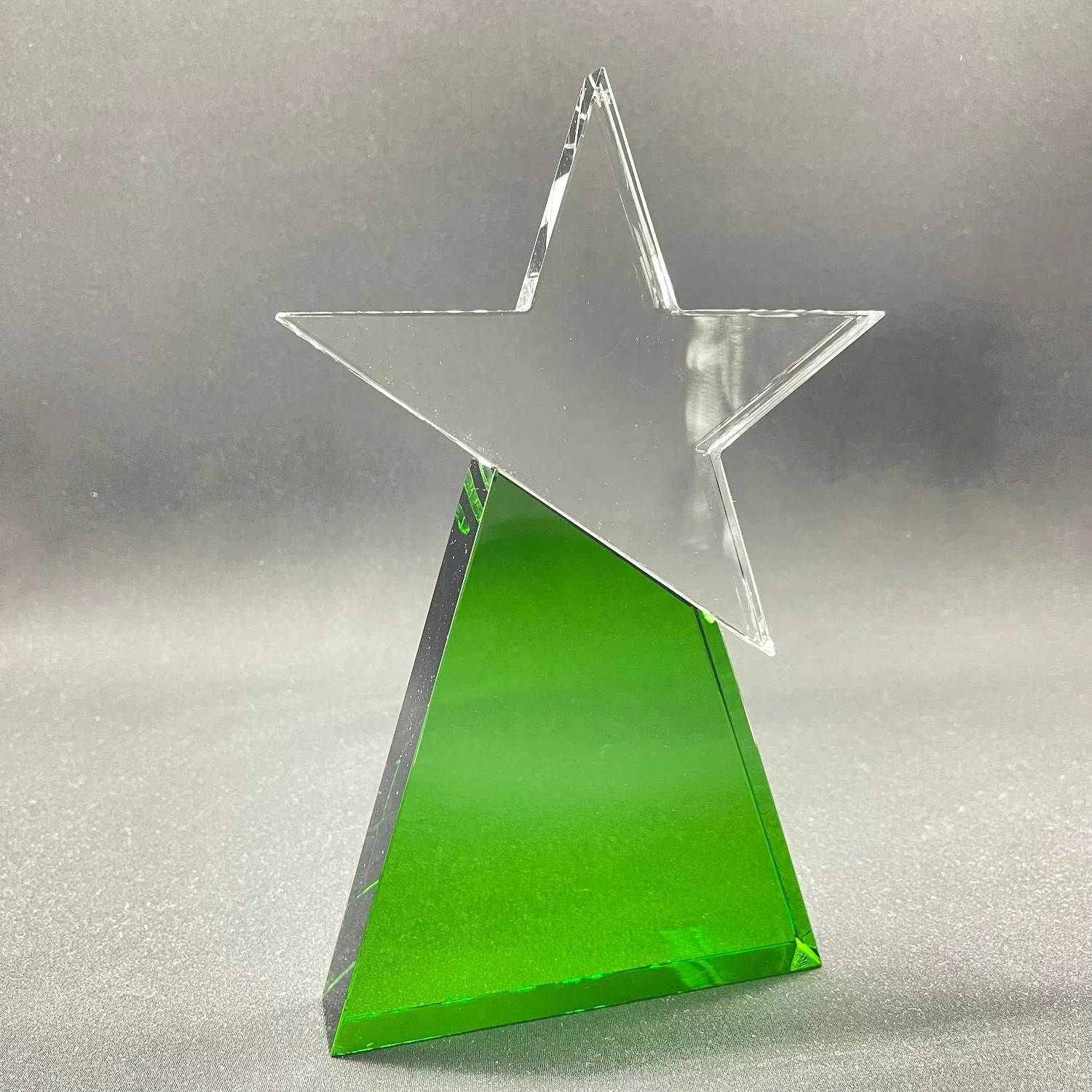 Simple K9 Optical Star Crystal Trophy